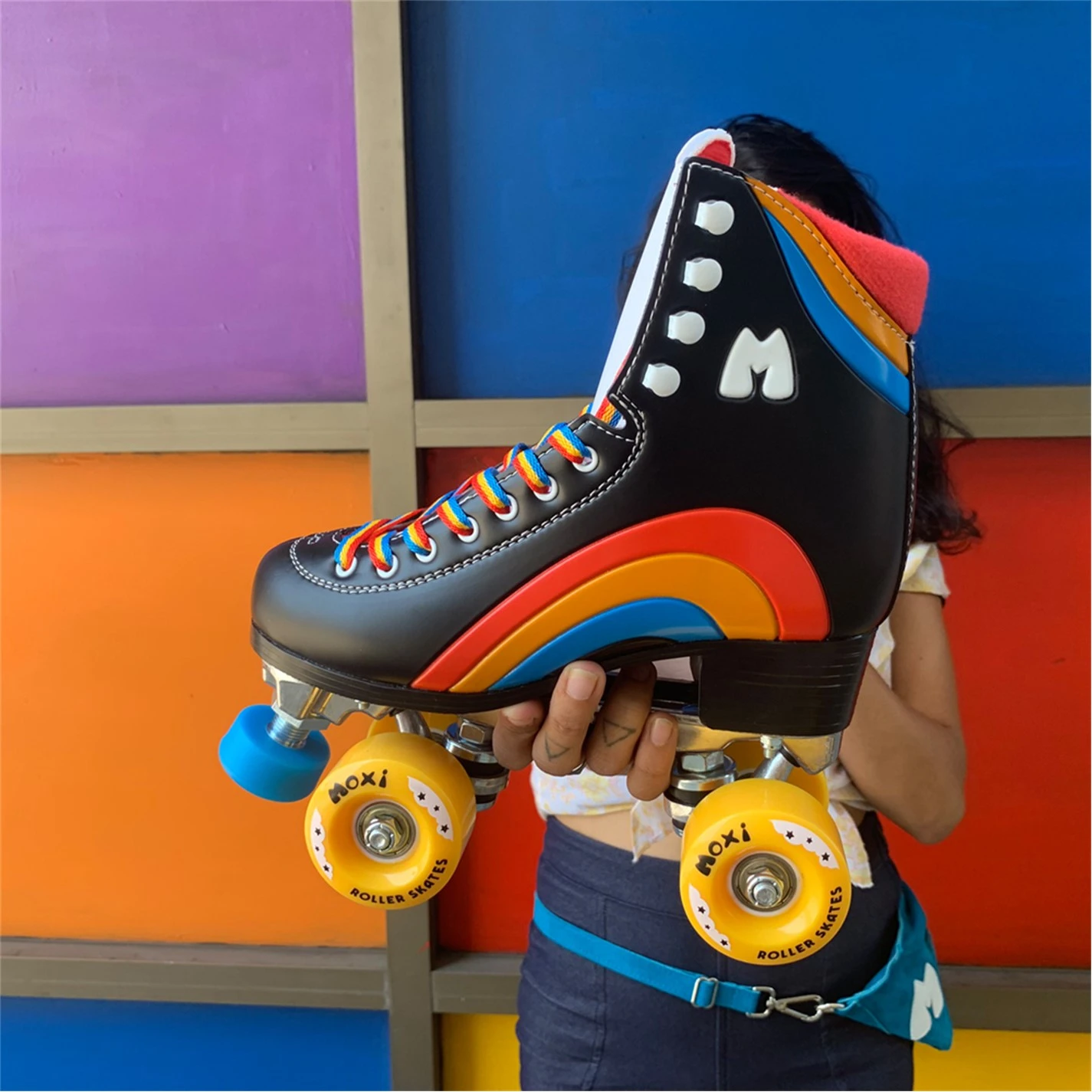 Moxi Rainbow Rider High Top Quad Roller Skates - Image 6