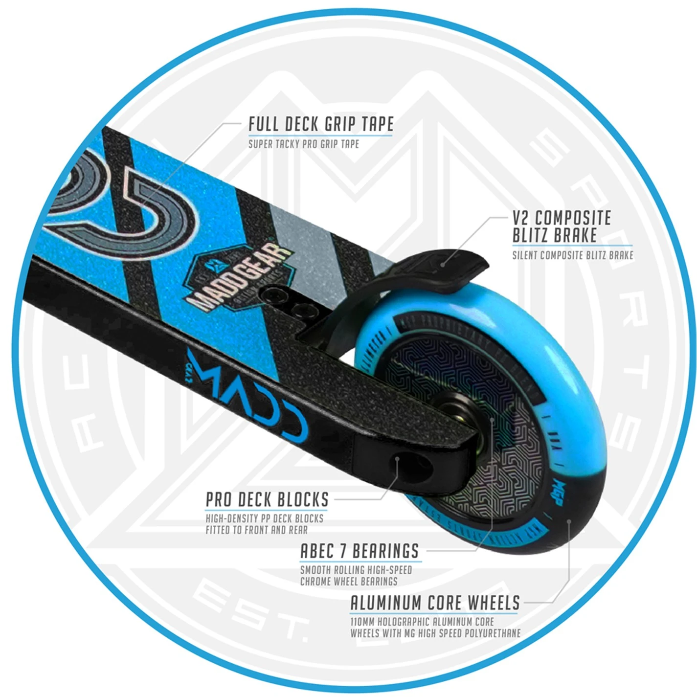 MADD GEAR KICK PRO V5 JUNIOR PRO STUNT SCOOTER - Image 4